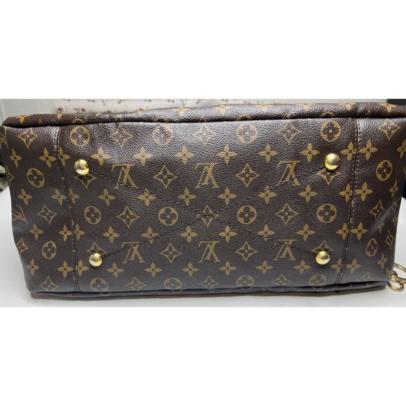 Louis Vuitton Artsy MM Monogram Hobo Tote Customized Leather Fringe Tassle - Picture 10 of 15